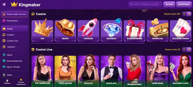 Migliore kingmaker casino app a Italy