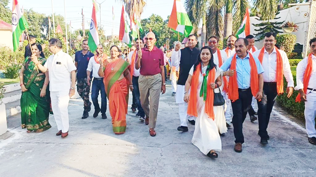 Active participation in Flag March Azadi ka Amrut Mahotsav